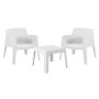 LOUNGE SET 3PCS SLEEK FK21274.01 WHITE POLYPROPYLENE