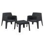 LOUNGE SET 3PCS SLEEK FK21274.02 BLACK POLYPROPYLENE