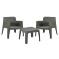LOUNGE SET 3PCS SLEEK FK21274.05 DARK OLIVE GREEN POLYPROPYLENE LOUNGE SET 3PCS SLEEK FK21274.05 DARK OLIVE GREEN POLYPROPYLENE