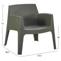 LOUNGE SET 3PCS SLEEK FK21274.05 DARK OLIVE GREEN POLYPROPYLENE LOUNGE SET 3PCS SLEEK FK21274.05 DARK OLIVE GREEN POLYPROPYLENE