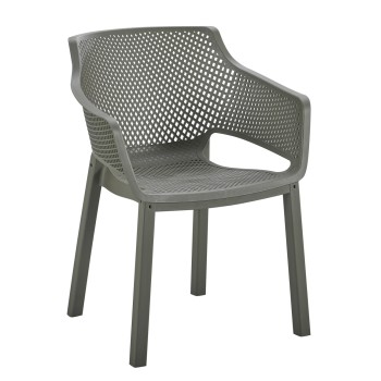 POLYPROPYLENE DINING ARMCHAIR PEGGY FK6368.05 DARK OLIVE GREEN 60x55x79Hcm.