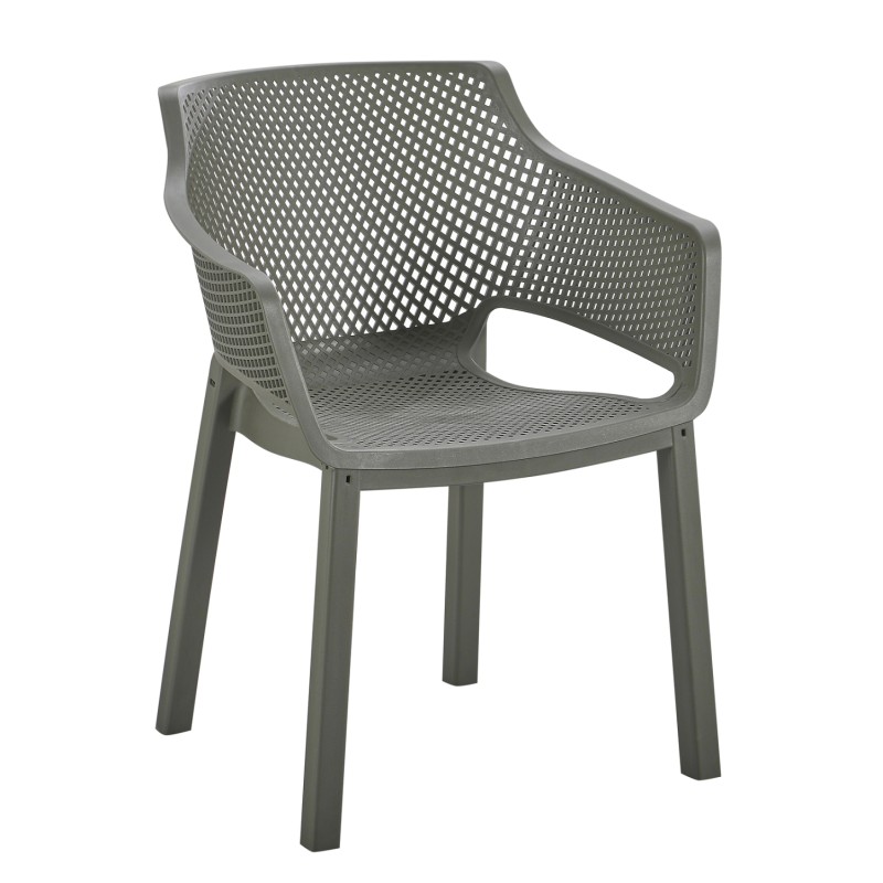 POLYPROPYLENE DINING ARMCHAIR PEGGY FK6368.05 DARK OLIVE GREEN 60x55x79Hcm. POLYPROPYLENE DINING ARMCHAIR PEGGY FK6368.05 DARK OLIVE GREEN 60x55x79Hcm.