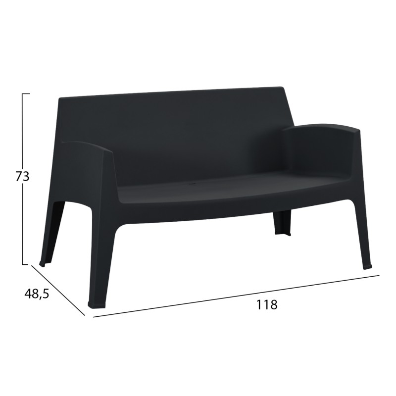 LOUNGE SET 4PCS SLEEK FK21275.02 POLYPROPYLENE IN BLACK LOUNGE SET 4PCS SLEEK FK21275.02 POLYPROPYLENE IN BLACK