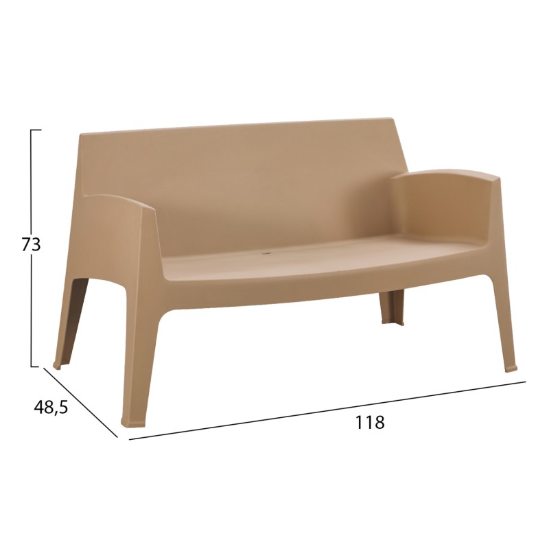 LOUNGE SET 4PCS SLEEK FK21275.03 POLYPROPYLENE IN CAPPUCCINO LOUNGE SET 4PCS SLEEK FK21275.03 POLYPROPYLENE IN CAPPUCCINO