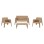 LOUNGE SET 4PCS SLEEK FK21275.03 POLYPROPYLENE IN CAPPUCCINO