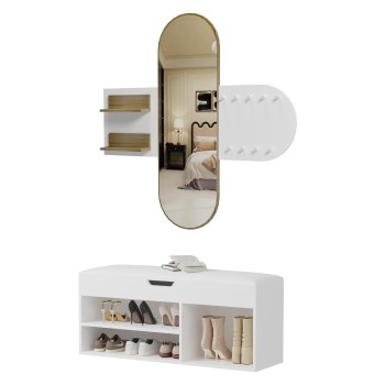 ENTRANCE SET 2PCS CHERYL FK21276.02 MELAMINE IN WHITE--SONAMA