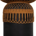 SIDE TABLE ROUND PRILEP FK18159.01 FIBER CEMENT IN BLACK & RATTAN--Φ60x76.5Hcm. SIDE TABLE ROUND PRILEP FK18159.01 FIBER CEMENT IN BLACK & RATTAN--Φ60x76.5Hcm.