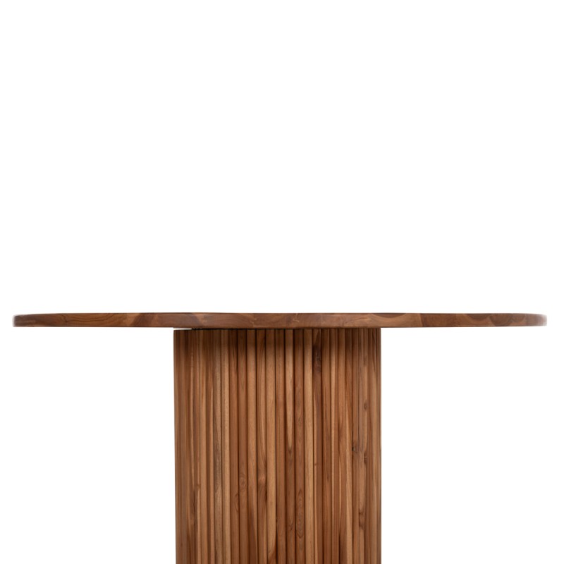 DINING TABLE ROUND RODER FK9896 TEAK WOOD- 3cm thick top-  Φ130x79.5Hcm.