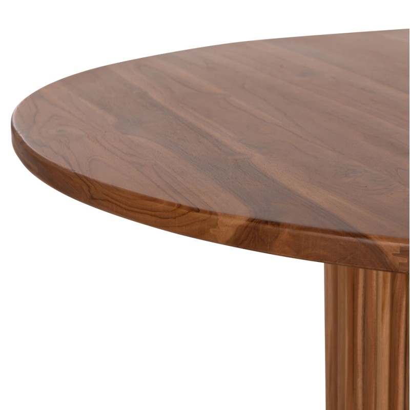 DINING TABLE ROUND RODER FK9896 TEAK WOOD- 3cm thick top-  Φ130x79.5Hcm.