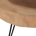COFFEE TABLE SERVON FK9912 SUAR WOOD IN NATURAL--METAL LEGS IN BLACK 76x67x44Hcm.