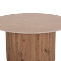 COFFEE TABLE TWIL FK18325 CERAMIC TOP IN TRAVERTINE STONE LOOK--MDF BASE Φ80x40Hcm.
