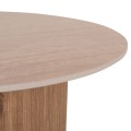 COFFEE TABLE TWIL FK18325 CERAMIC TOP IN TRAVERTINE STONE LOOK--MDF BASE Φ80x40Hcm.