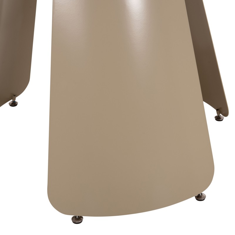 DINING TABLE ROUND SEDAR FK18326 CERAMIC TOP--CREAM WHITE METAL LEGS Φ120x78Hcm. DINING TABLE ROUND SEDAR FK18326 CERAMIC TOP--CREAM WHITE METAL LEGS Φ120x78Hcm.
