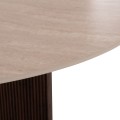 DINING TABLE ROUND SKY FK18331 CERAMIC TOP IN TRAVERTINE STONE LOOK Φ120x76Hcm. DINING TABLE ROUND SKY FK18331 CERAMIC TOP IN TRAVERTINE STONE LOOK Φ120x76Hcm.
