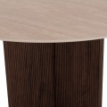 DINING TABLE ROUND SKY FK18331 CERAMIC TOP IN TRAVERTINE STONE LOOK Φ120x76Hcm. DINING TABLE ROUND SKY FK18331 CERAMIC TOP IN TRAVERTINE STONE LOOK Φ120x76Hcm.