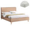 BED WITH MATTRESS INDRA FK21280.02 BEIGE FABRIC--FOR MATTRESS 160x200cm BED WITH MATTRESS INDRA FK21280.02 BEIGE FABRIC--FOR MATTRESS 160x200cm