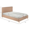 BED WITH MATTRESS INDRA FK21280.02 BEIGE FABRIC--FOR MATTRESS 160x200cm BED WITH MATTRESS INDRA FK21280.02 BEIGE FABRIC--FOR MATTRESS 160x200cm
