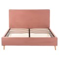 BED WITH MATTRESS INDRA FK21280.03 DUSTY PINK VELVET--FOR MATTRESS 160x200cm BED WITH MATTRESS INDRA FK21280.03 DUSTY PINK VELVET--FOR MATTRESS 160x200cm