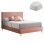 BED WITH MATTRESS INDRA FK21280.03 DUSTY PINK VELVET--FOR MATTRESS 160x200cm