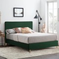 BED WITH MATTRESS INDRA FK21280.04 CYPRESS GREEN VELVET--FOR MATTRESS 160x200cm BED WITH MATTRESS INDRA FK21280.04 CYPRESS GREEN VELVET--FOR MATTRESS 160x200cm