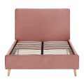 BED WITH MATTRESS MAYLIN FK21281.01 DUSTY PINK VELVET--FOR MATTRESS 120x200cm BED WITH MATTRESS MAYLIN FK21281.01 DUSTY PINK VELVET--FOR MATTRESS 120x200cm