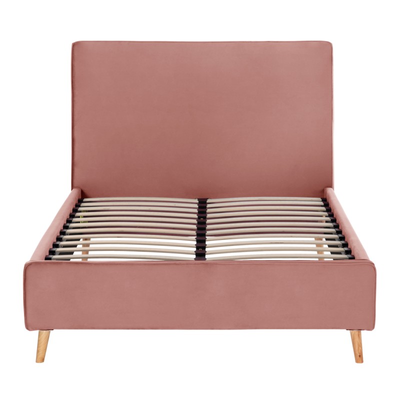 BED WITH MATTRESS MAYLIN FK21281.01 DUSTY PINK VELVET--FOR MATTRESS 120x200cm BED WITH MATTRESS MAYLIN FK21281.01 DUSTY PINK VELVET--FOR MATTRESS 120x200cm