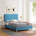 BED WITH MATTRESS MAYLIN FK21281.02 TURQUOISE (BLUE-GREEN) VELVET--FOR MATTRESS 120x200cm BED WITH MATTRESS MAYLIN FK21281.02 TURQUOISE (BLUE-GREEN) VELVET--FOR MATTRESS 120x200cm