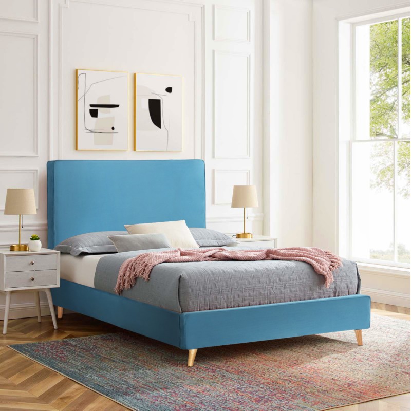 BED WITH MATTRESS MAYLIN FK21281.02 TURQUOISE (BLUE-GREEN) VELVET--FOR MATTRESS 120x200cm BED WITH MATTRESS MAYLIN FK21281.02 TURQUOISE (BLUE-GREEN) VELVET--FOR MATTRESS 120x200cm