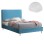BED WITH MATTRESS MAYLIN FK21281.02 TURQUOISE (BLUE-GREEN) VELVET--FOR MATTRESS 120x200cm