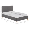 BED WITH MATTRESS MAYLIN FK21281.03 GREY FABRIC--FOR MATTRESS 120x200cm BED WITH MATTRESS MAYLIN FK21281.03 GREY FABRIC--FOR MATTRESS 120x200cm