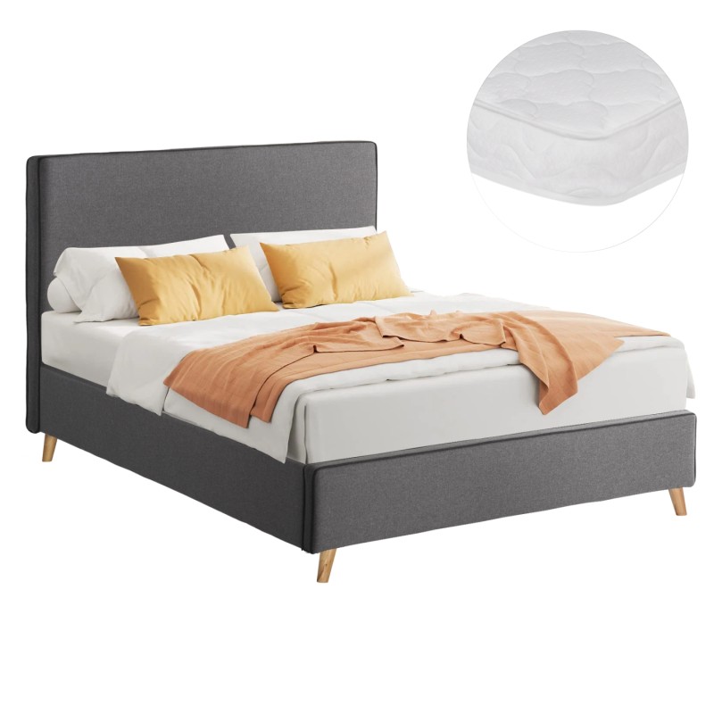 BED WITH MATTRESS MAYLIN FK21281.03 GREY FABRIC--FOR MATTRESS 120x200cm BED WITH MATTRESS MAYLIN FK21281.03 GREY FABRIC--FOR MATTRESS 120x200cm