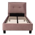BED WITH MATTRESS RILEY FK21282.02 DUSTY PINK VELVET--FOR MATTRESS 90x200cm BED WITH MATTRESS RILEY FK21282.02 DUSTY PINK VELVET--FOR MATTRESS 90x200cm