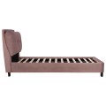 BED WITH MATTRESS RILEY FK21282.02 DUSTY PINK VELVET--FOR MATTRESS 90x200cm BED WITH MATTRESS RILEY FK21282.02 DUSTY PINK VELVET--FOR MATTRESS 90x200cm