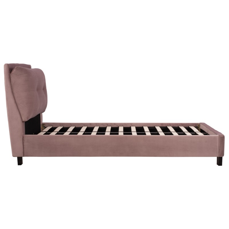 BED WITH MATTRESS RILEY FK21282.02 DUSTY PINK VELVET--FOR MATTRESS 90x200cm BED WITH MATTRESS RILEY FK21282.02 DUSTY PINK VELVET--FOR MATTRESS 90x200cm