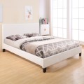 BED WITH MATTRESS BECCA FK21283.01 WHITE PU--FOR MATTRESS 150x200cm BED WITH MATTRESS BECCA FK21283.01 WHITE PU--FOR MATTRESS 150x200cm