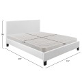 BED WITH MATTRESS BECCA FK21283.01 WHITE PU--FOR MATTRESS 150x200cm BED WITH MATTRESS BECCA FK21283.01 WHITE PU--FOR MATTRESS 150x200cm
