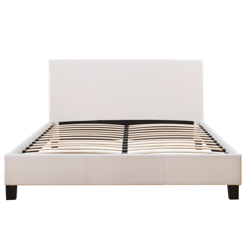 BED WITH MATTRESS BECCA FK21283.01 WHITE PU--FOR MATTRESS 150x200cm BED WITH MATTRESS BECCA FK21283.01 WHITE PU--FOR MATTRESS 150x200cm