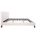BED WITH MATTRESS BECCA FK21283.01 WHITE PU--FOR MATTRESS 150x200cm BED WITH MATTRESS BECCA FK21283.01 WHITE PU--FOR MATTRESS 150x200cm