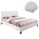BED WITH MATTRESS BECCA FK21283.01 WHITE PU--FOR MATTRESS 150x200cm