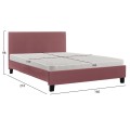 BED WITH MATTRESS BECCA FK21283.05 DUSTY PINK VELVET--FOR MATTRESS 150x200cm BED WITH MATTRESS BECCA FK21283.05 DUSTY PINK VELVET--FOR MATTRESS 150x200cm