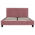 BED WITH MATTRESS BECCA FK21283.05 DUSTY PINK VELVET--FOR MATTRESS 150x200cm BED WITH MATTRESS BECCA FK21283.05 DUSTY PINK VELVET--FOR MATTRESS 150x200cm
