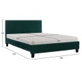 BED WITH MATTRESS BECCA FK21283.06 CYPRESS GREEN VELVET--FOR MATTRESS 150x200cm BED WITH MATTRESS BECCA FK21283.06 CYPRESS GREEN VELVET--FOR MATTRESS 150x200cm