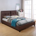 BED WITH MATTRESS BILLIE FK21284.01 BROWN FABRIC--FOR MATTRESS 160x200cm BED WITH MATTRESS BILLIE FK21284.01 BROWN FABRIC--FOR MATTRESS 160x200cm