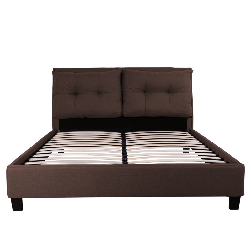 BED WITH MATTRESS BILLIE FK21284.01 BROWN FABRIC--FOR MATTRESS 160x200cm BED WITH MATTRESS BILLIE FK21284.01 BROWN FABRIC--FOR MATTRESS 160x200cm