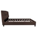 BED WITH MATTRESS BILLIE FK21284.01 BROWN FABRIC--FOR MATTRESS 160x200cm BED WITH MATTRESS BILLIE FK21284.01 BROWN FABRIC--FOR MATTRESS 160x200cm