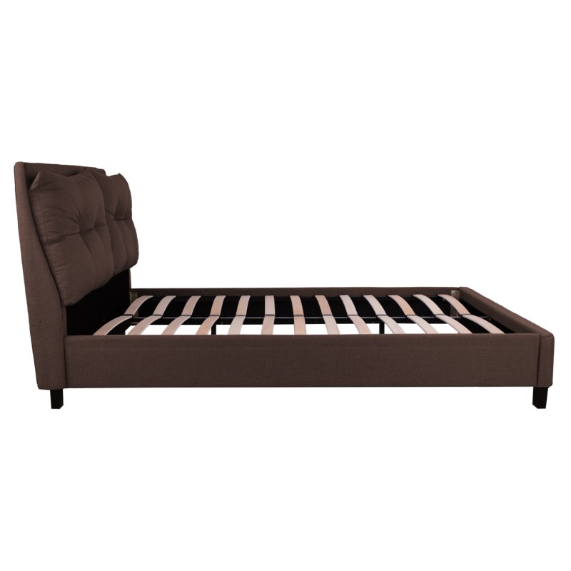 BED WITH MATTRESS BILLIE FK21284.01 BROWN FABRIC--FOR MATTRESS 160x200cm BED WITH MATTRESS BILLIE FK21284.01 BROWN FABRIC--FOR MATTRESS 160x200cm