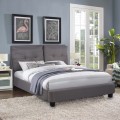 BED WITH MATTRESS BILLIE FK21284.03 GREY FABRIC--FOR MATTRESS 160x200cm BED WITH MATTRESS BILLIE FK21284.03 GREY FABRIC--FOR MATTRESS 160x200cm