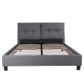 BED WITH MATTRESS BILLIE FK21284.03 GREY FABRIC--FOR MATTRESS 160x200cm BED WITH MATTRESS BILLIE FK21284.03 GREY FABRIC--FOR MATTRESS 160x200cm