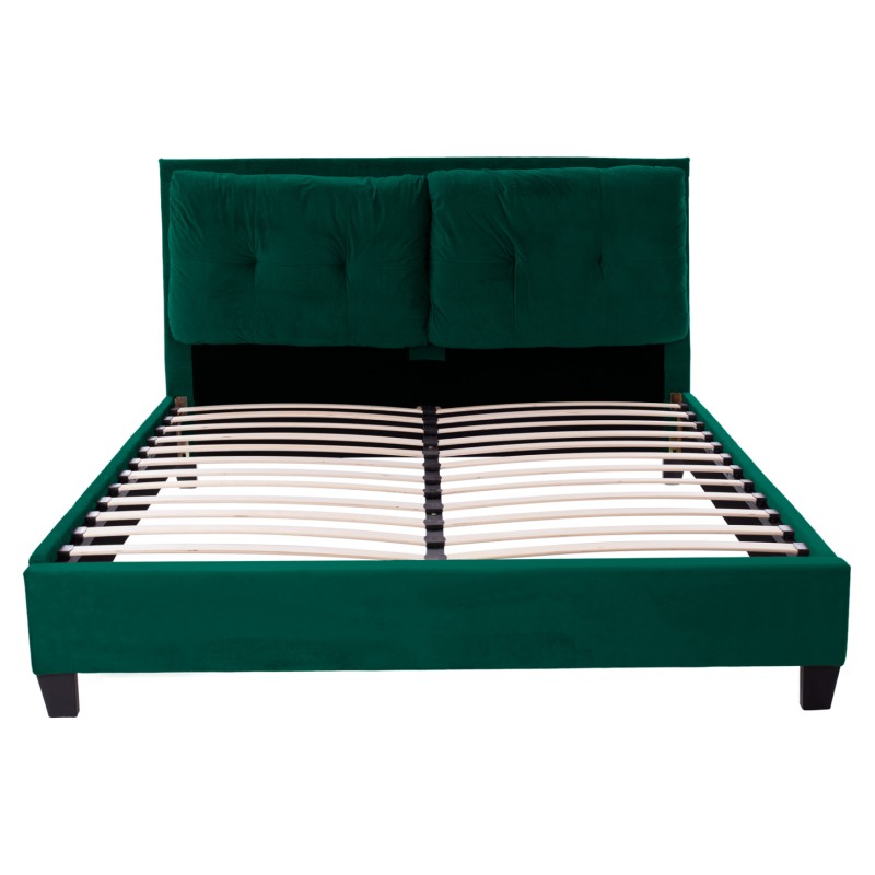 BED WITH MATTRESS BILLIE FK21284.06 CYPRESS GREEN VELVET--FOR MATTRESS 160x200cm BED WITH MATTRESS BILLIE FK21284.06 CYPRESS GREEN VELVET--FOR MATTRESS 160x200cm
