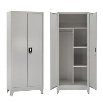 CLOSET 2-LEAF METAL HRONDA FK21287.02 WITH DIVIDER-KEYLOCK & LEGS 70x40x180Hcm.